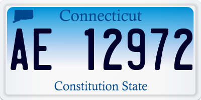 CT license plate AE12972