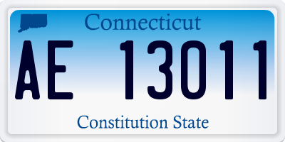 CT license plate AE13011