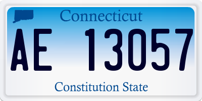 CT license plate AE13057