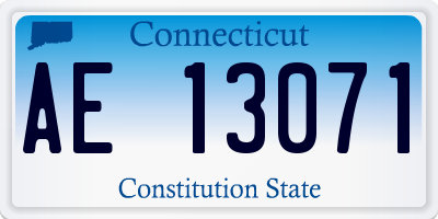 CT license plate AE13071