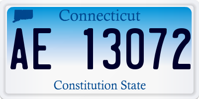 CT license plate AE13072