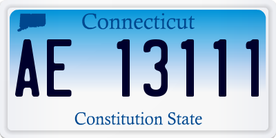 CT license plate AE13111
