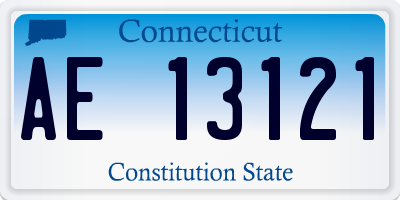 CT license plate AE13121