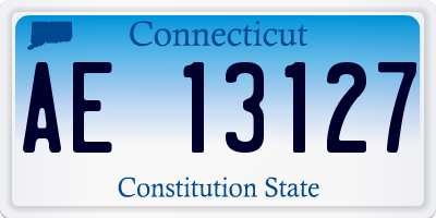 CT license plate AE13127