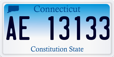 CT license plate AE13133