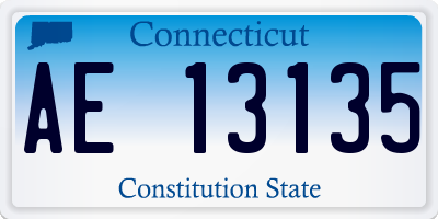 CT license plate AE13135