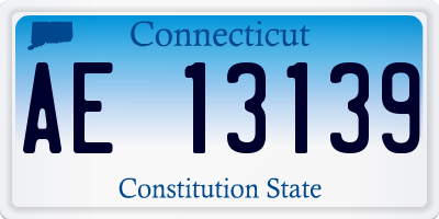 CT license plate AE13139