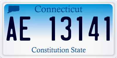 CT license plate AE13141