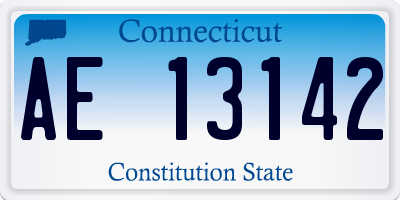 CT license plate AE13142