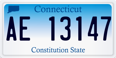 CT license plate AE13147