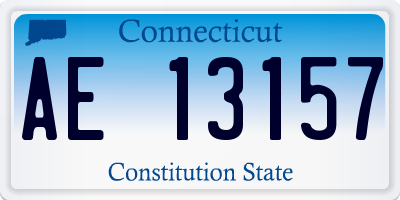 CT license plate AE13157