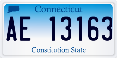 CT license plate AE13163