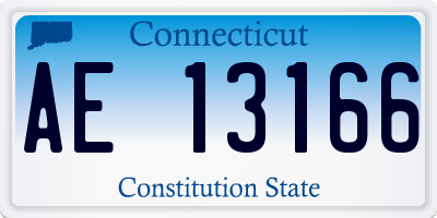 CT license plate AE13166