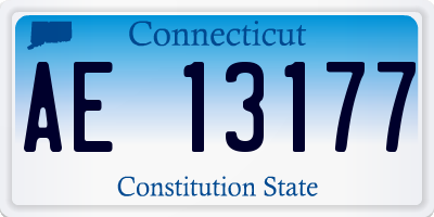 CT license plate AE13177
