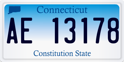 CT license plate AE13178