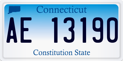CT license plate AE13190