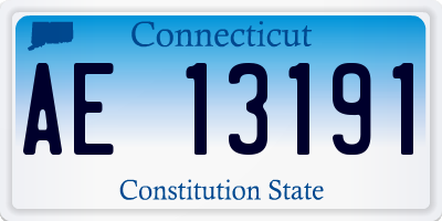CT license plate AE13191