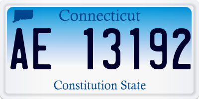 CT license plate AE13192