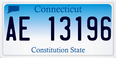 CT license plate AE13196