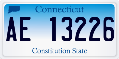 CT license plate AE13226