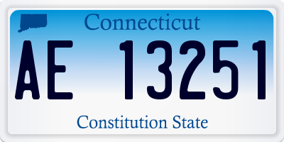 CT license plate AE13251