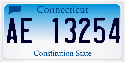 CT license plate AE13254