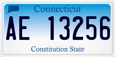 CT license plate AE13256