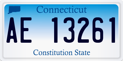 CT license plate AE13261