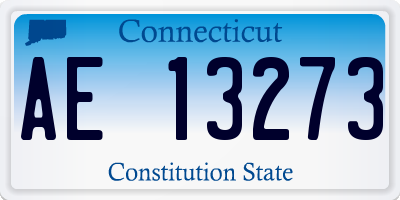 CT license plate AE13273