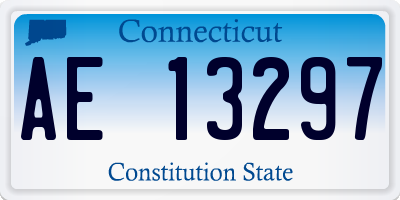 CT license plate AE13297