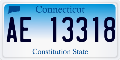 CT license plate AE13318