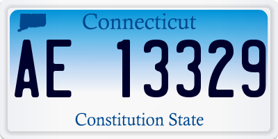 CT license plate AE13329