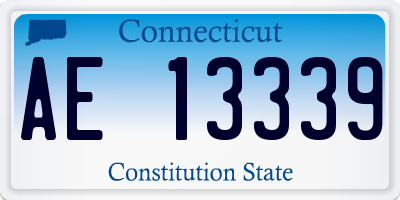 CT license plate AE13339
