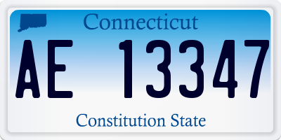 CT license plate AE13347