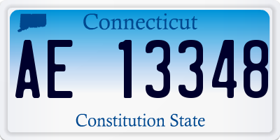 CT license plate AE13348