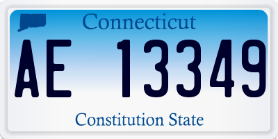 CT license plate AE13349