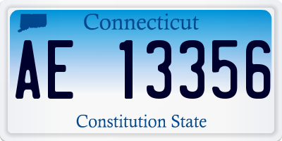 CT license plate AE13356