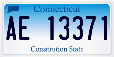 CT license plate AE13371