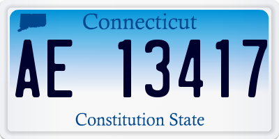 CT license plate AE13417