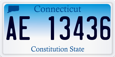 CT license plate AE13436