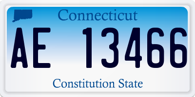 CT license plate AE13466