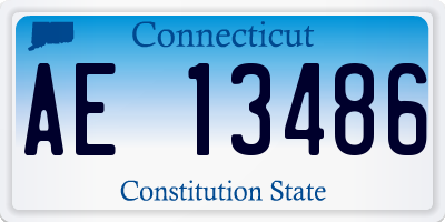 CT license plate AE13486