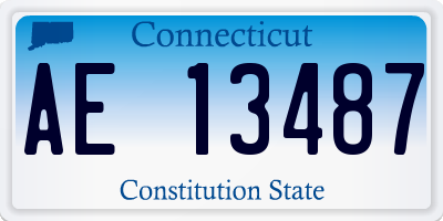 CT license plate AE13487
