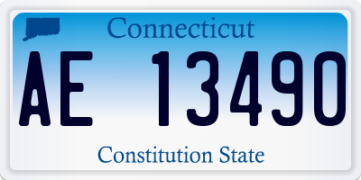 CT license plate AE13490