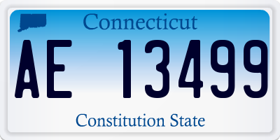 CT license plate AE13499