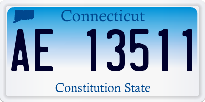 CT license plate AE13511
