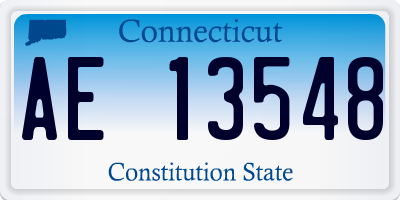 CT license plate AE13548