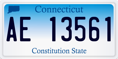CT license plate AE13561
