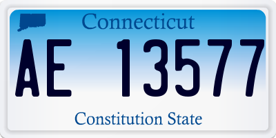 CT license plate AE13577