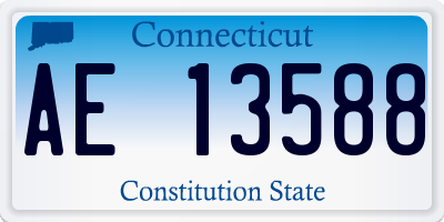 CT license plate AE13588